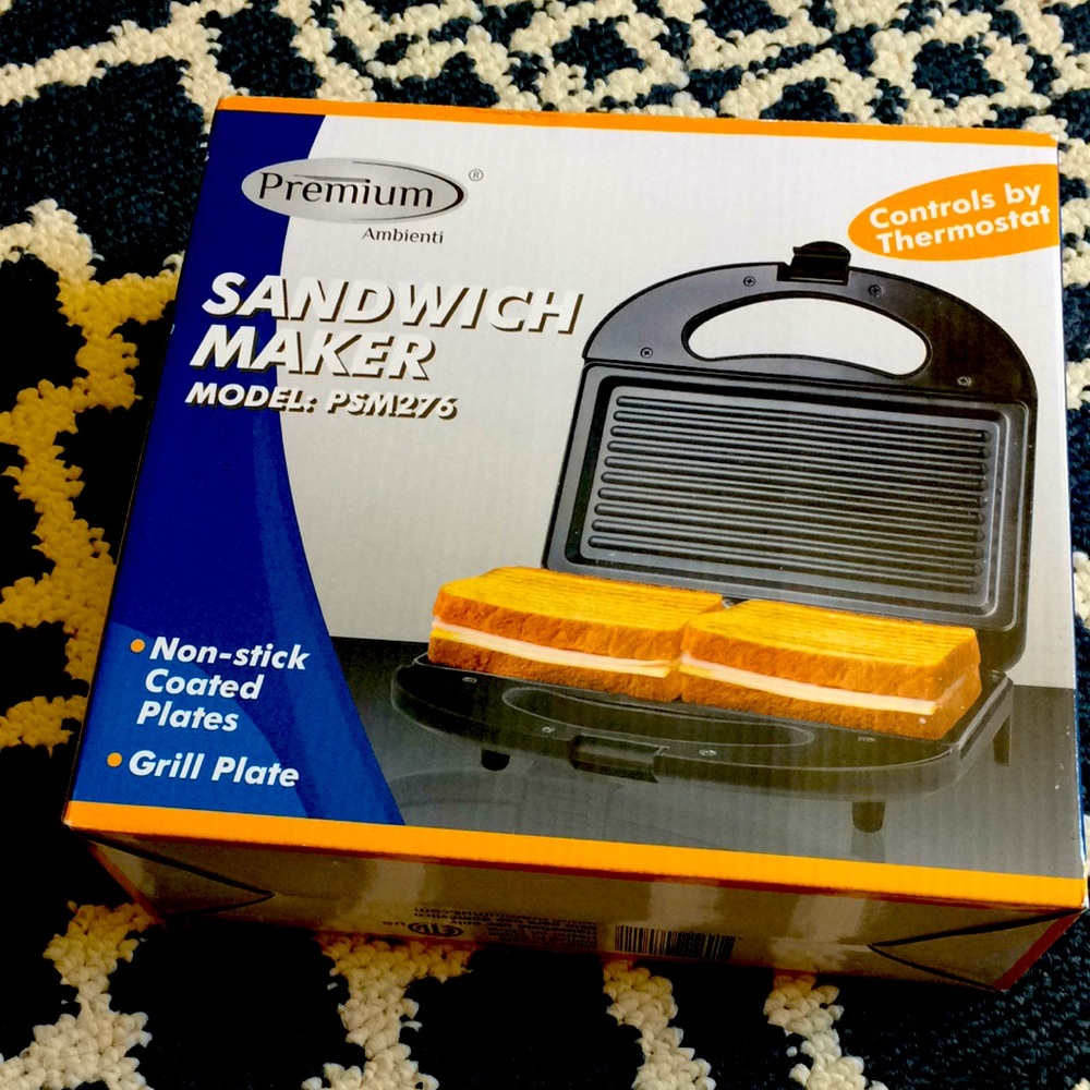 NEW with box sandwich maker grill plate and non stick.